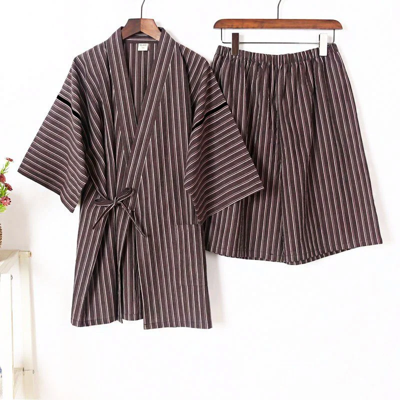 Pyjama Japonais Homme | Rayure - Image 7